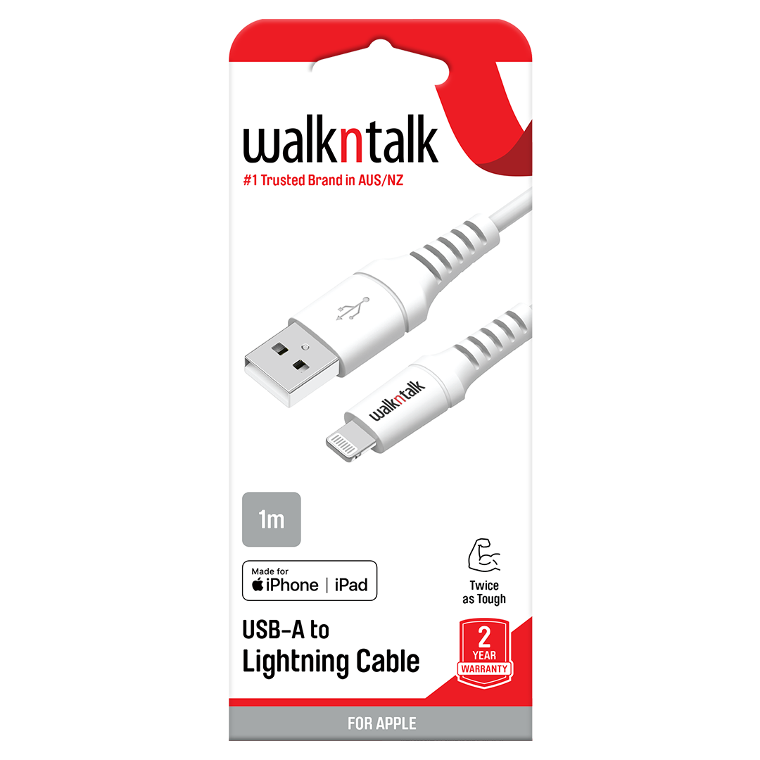 Cable Lightning 1m Sync White - Braided - Apple MFI Certified Charge and Sync Cable package