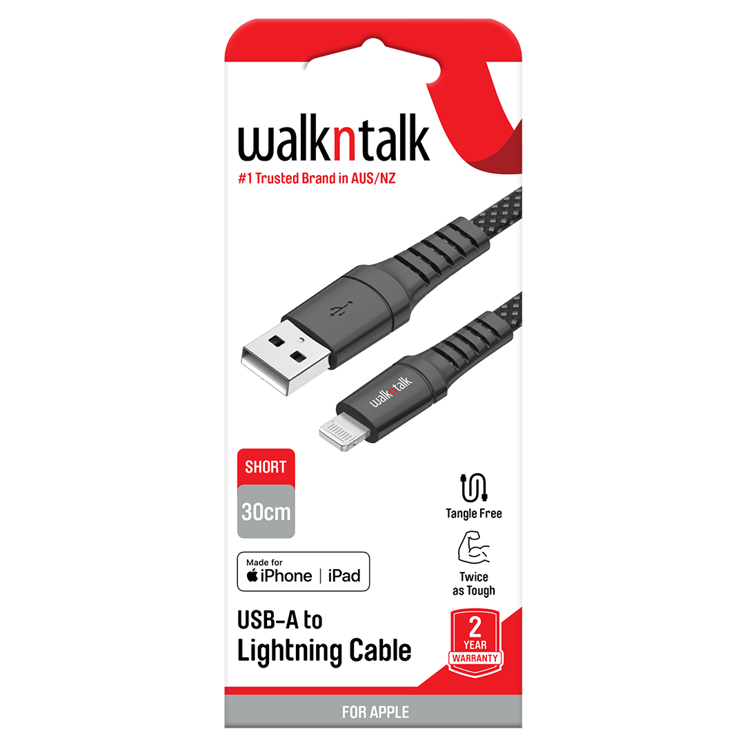 Cable Lightning 30cm Sync - Braided - Apple MFI Certified Charge and Sync Cable box