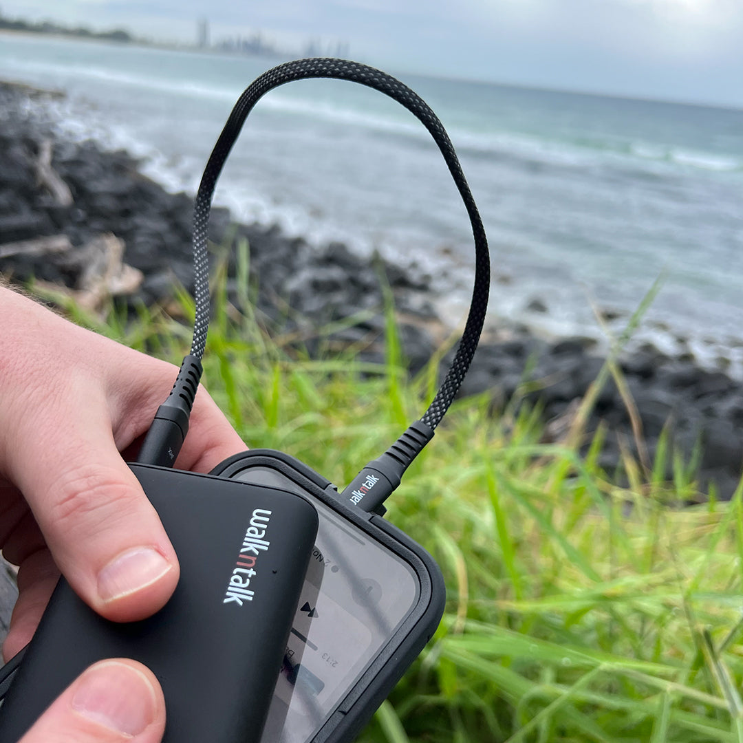 Charging an iPhone with a 30cm Braided USB-A to Lightning Charge & Sync Cable