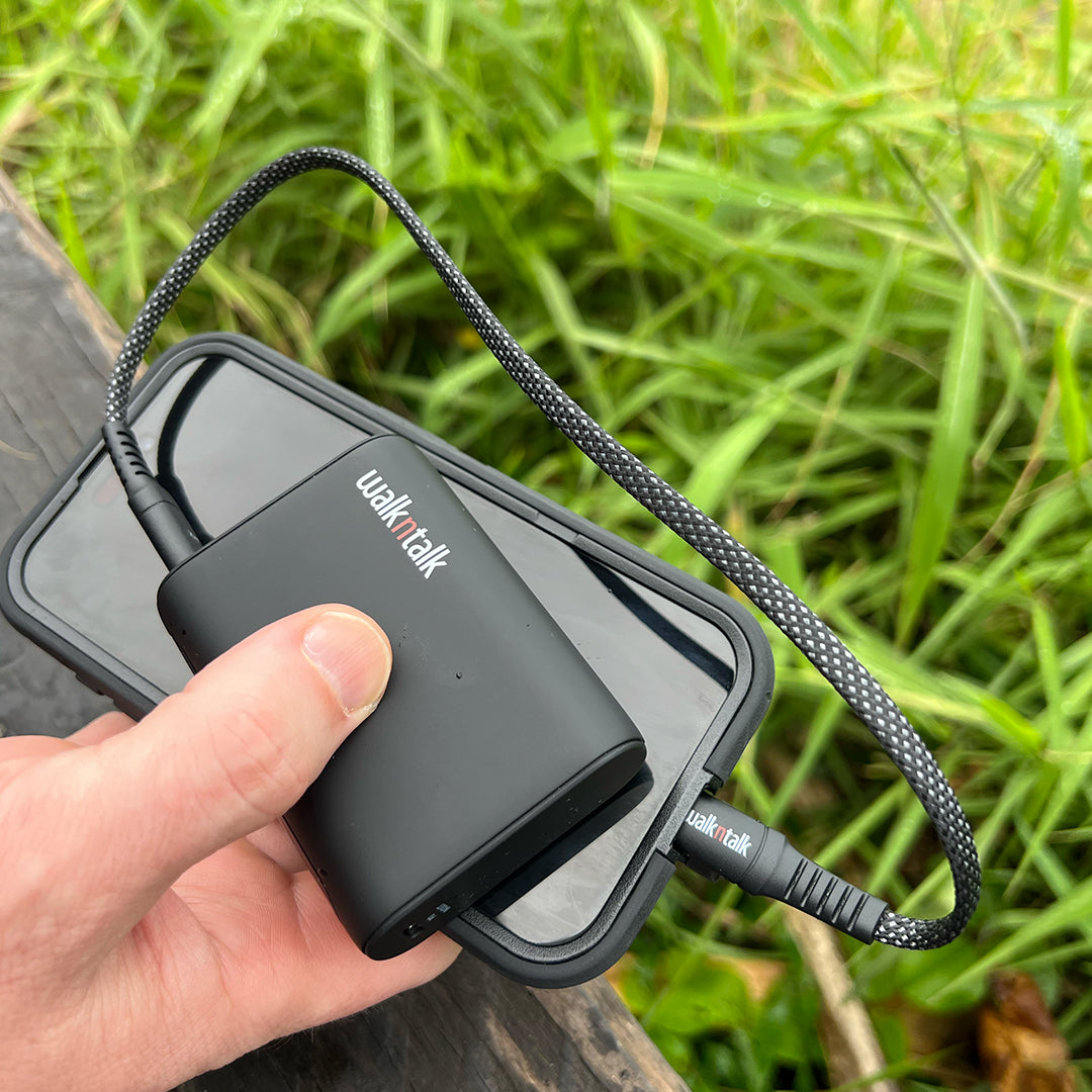 Charging an iPhone with a Premium 30cm Braided USBC Charge & Sync Cable