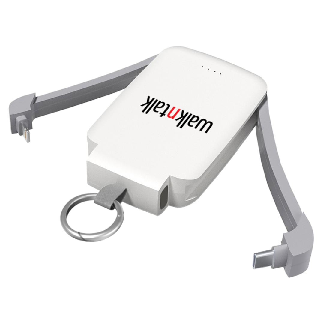 Emergency Mini Power Bank - White cables out