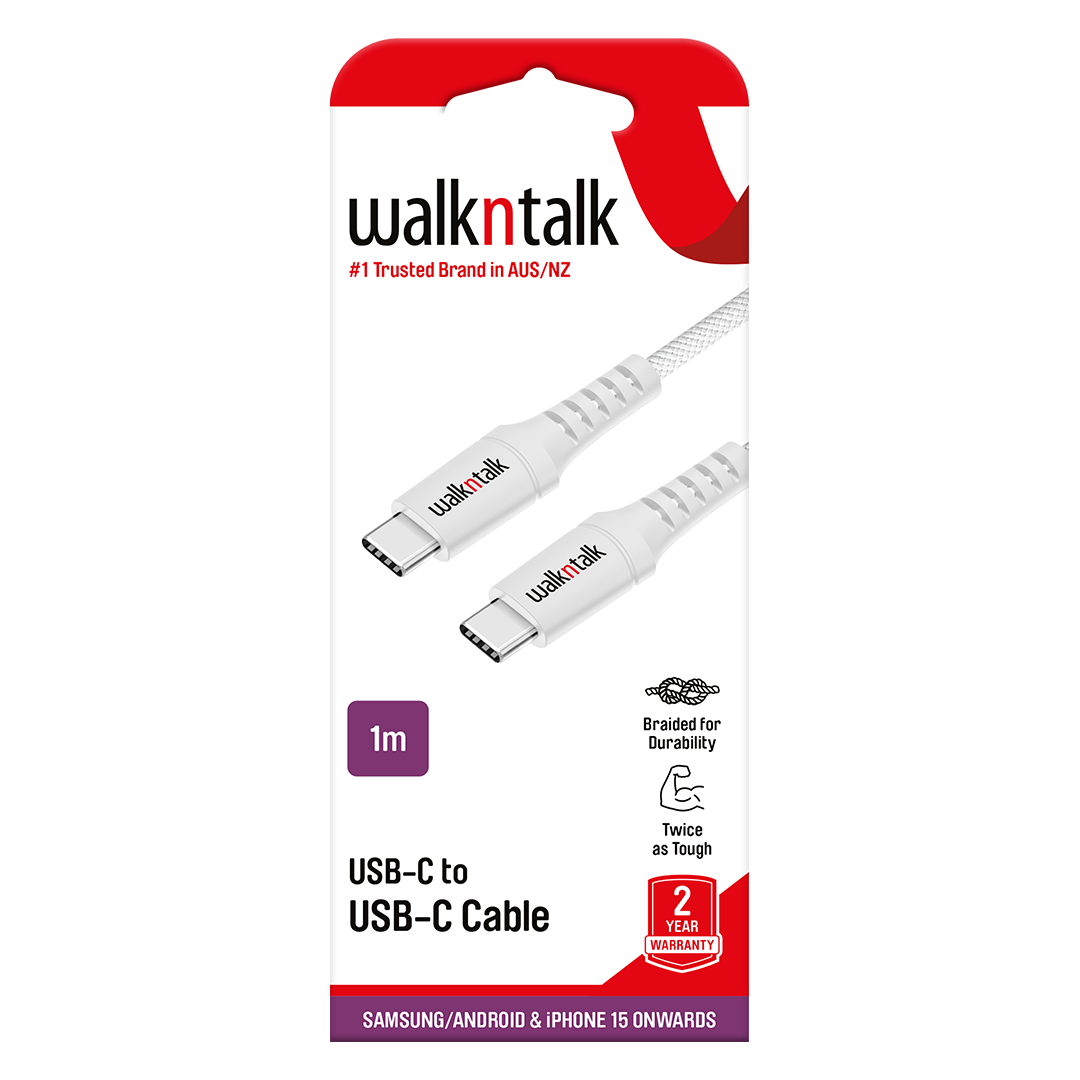 Packaging of USB C to USB C Braided Fast Charging Cable 60W 1m