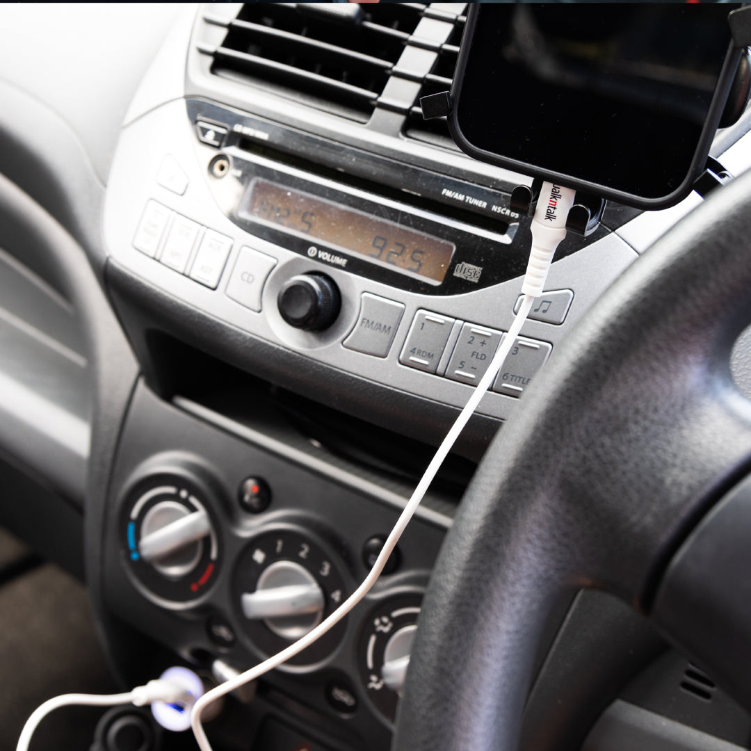 Phone attached to the Universal Phone Holder