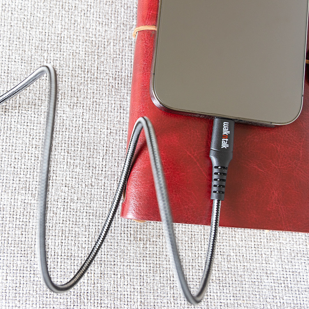 Premium lightning charge and sync cable 1m charging an iPhone