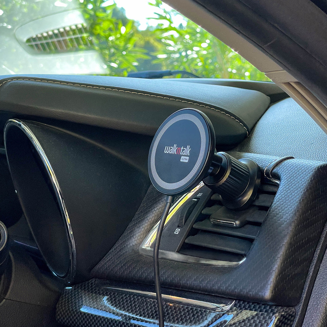 Ultra Magnetic Charge Car Mount in a car