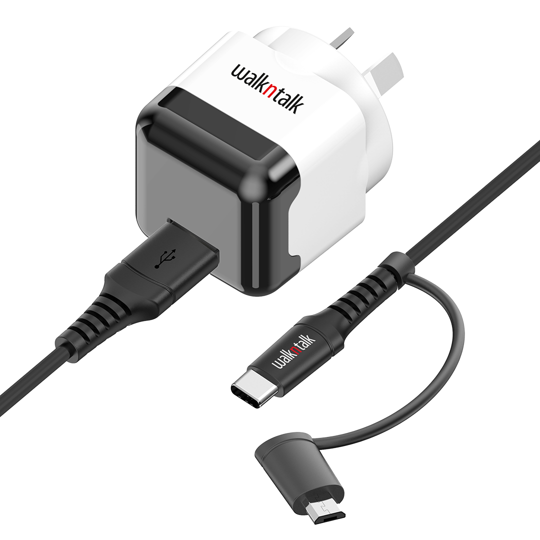 Wall Charger + 2in1 Charge & Sync Cable