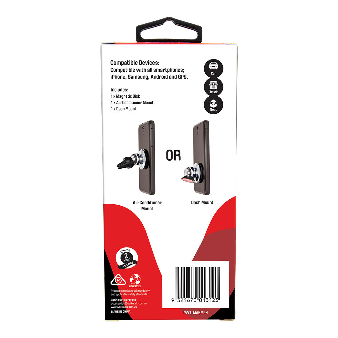Magnetic Dash and Vent Phone Holder Back of Box