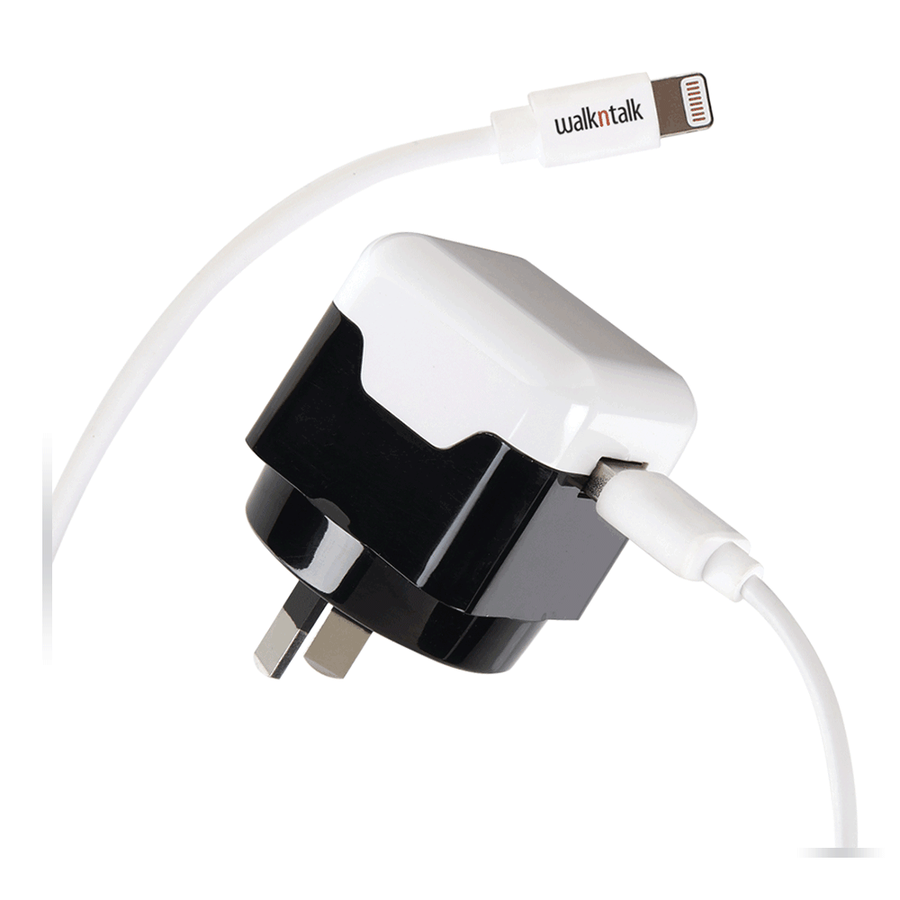 Wall Charger + Cable Lightning 2.1 Amp Apple MFI Certified Charge and Sync Cable