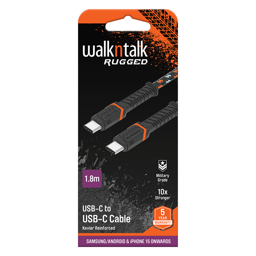 Back of the Rugged Kevlar USB C to USB C Cable box updated