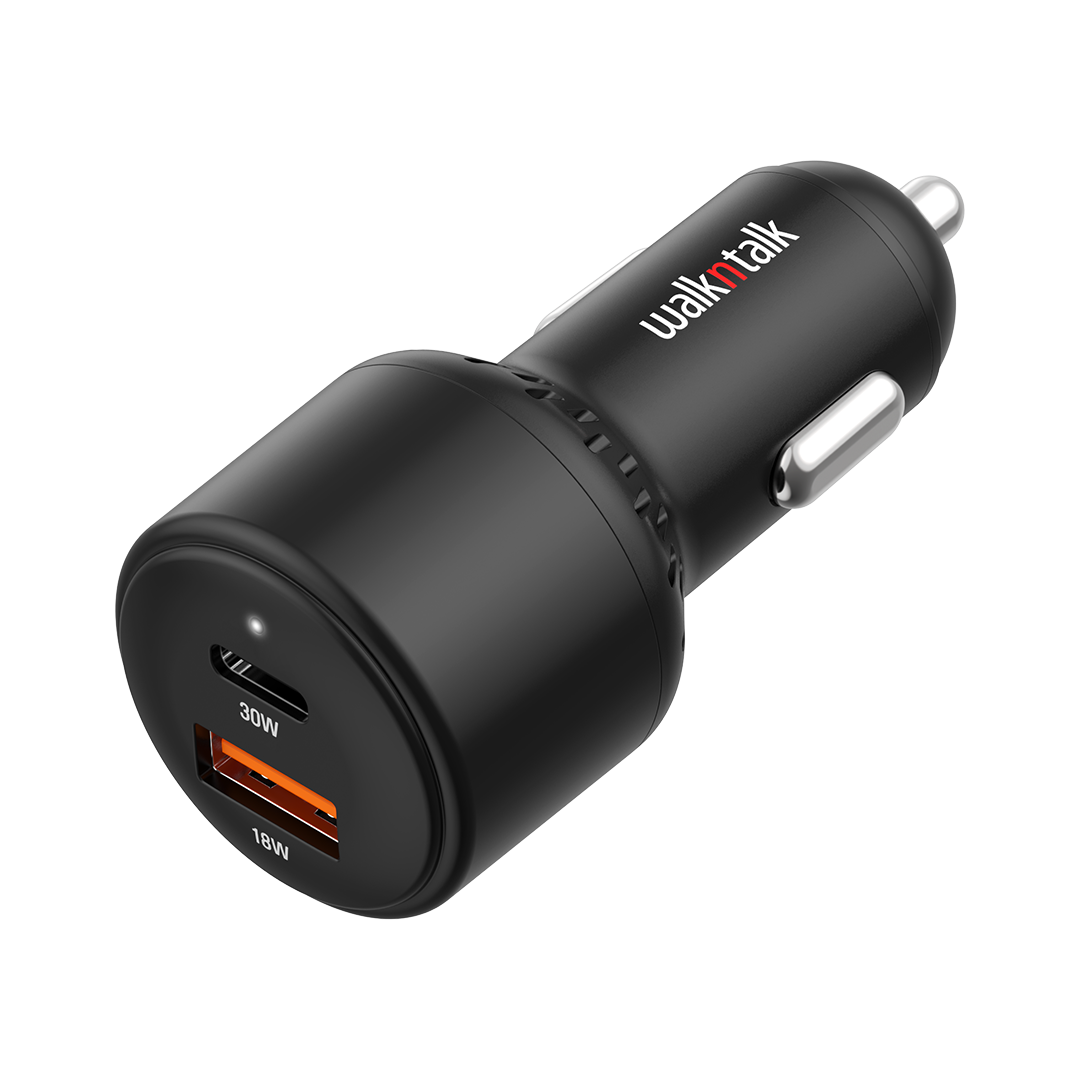 Dual USB Car Charger USB C and USB A 48W Fast Charge
