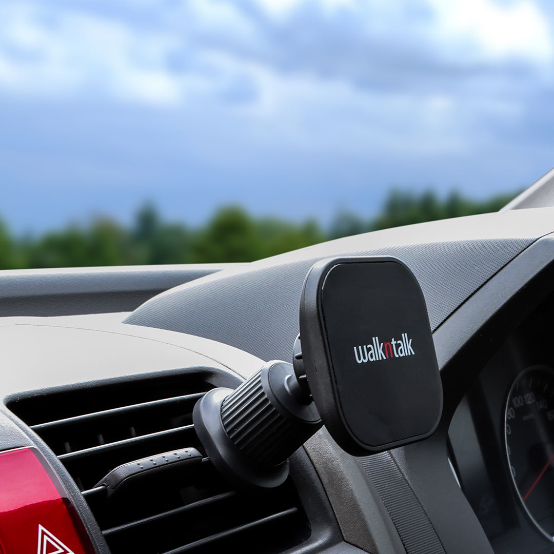 Magnetic Phone Mount connected to a car vent