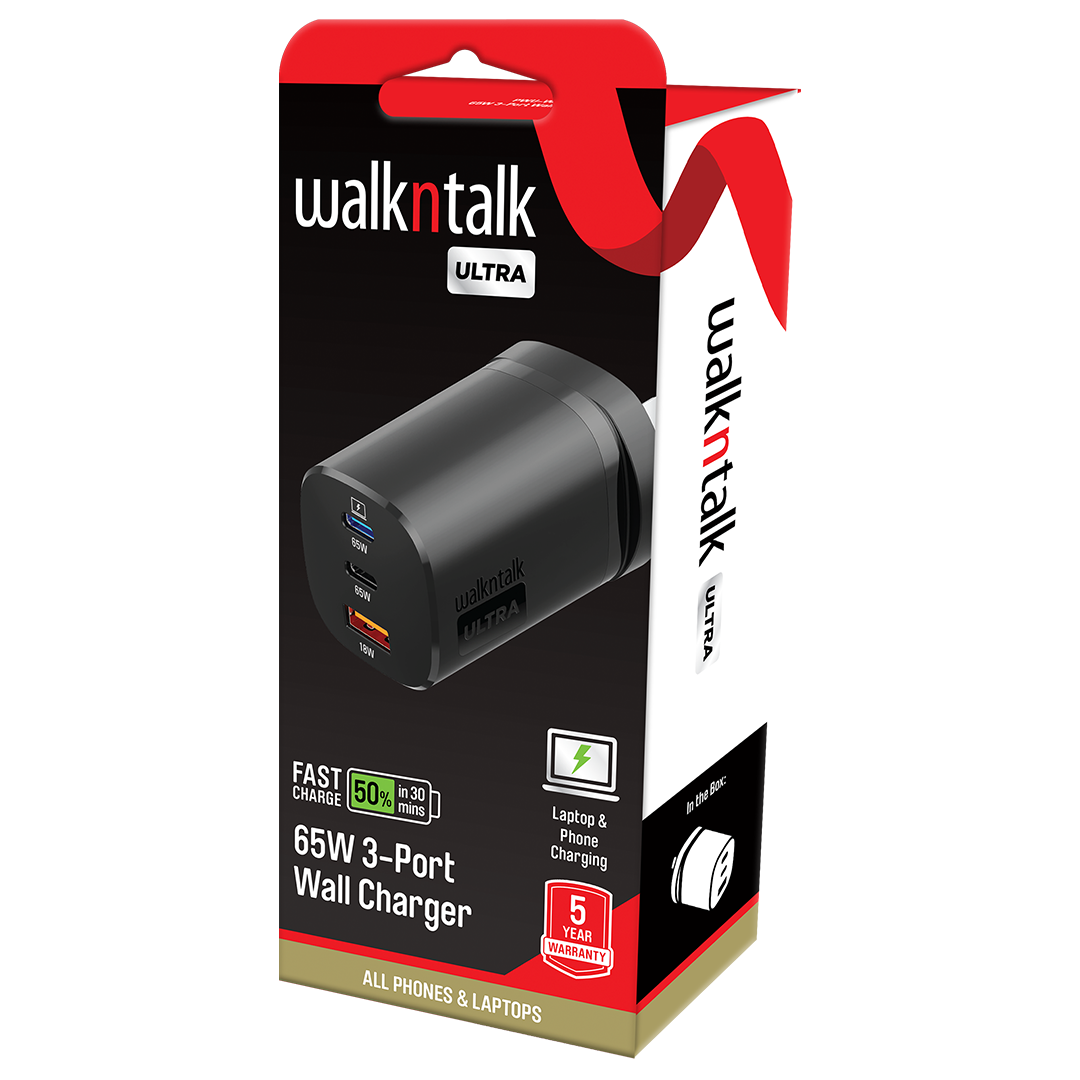 USB-C Fast Wall Charger for Laptops, Tablets & Phones