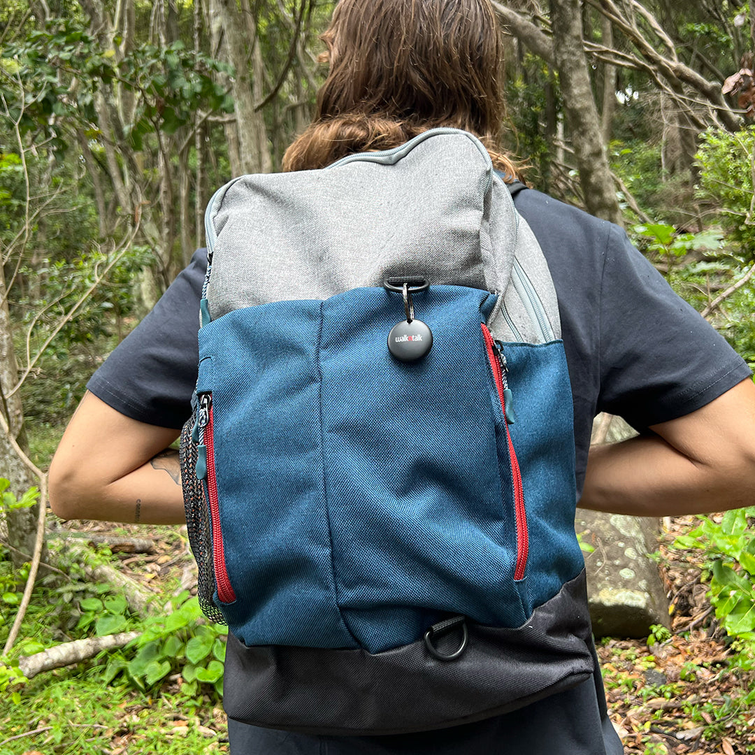 Smart Tag GPS Tracker on someone's backpack