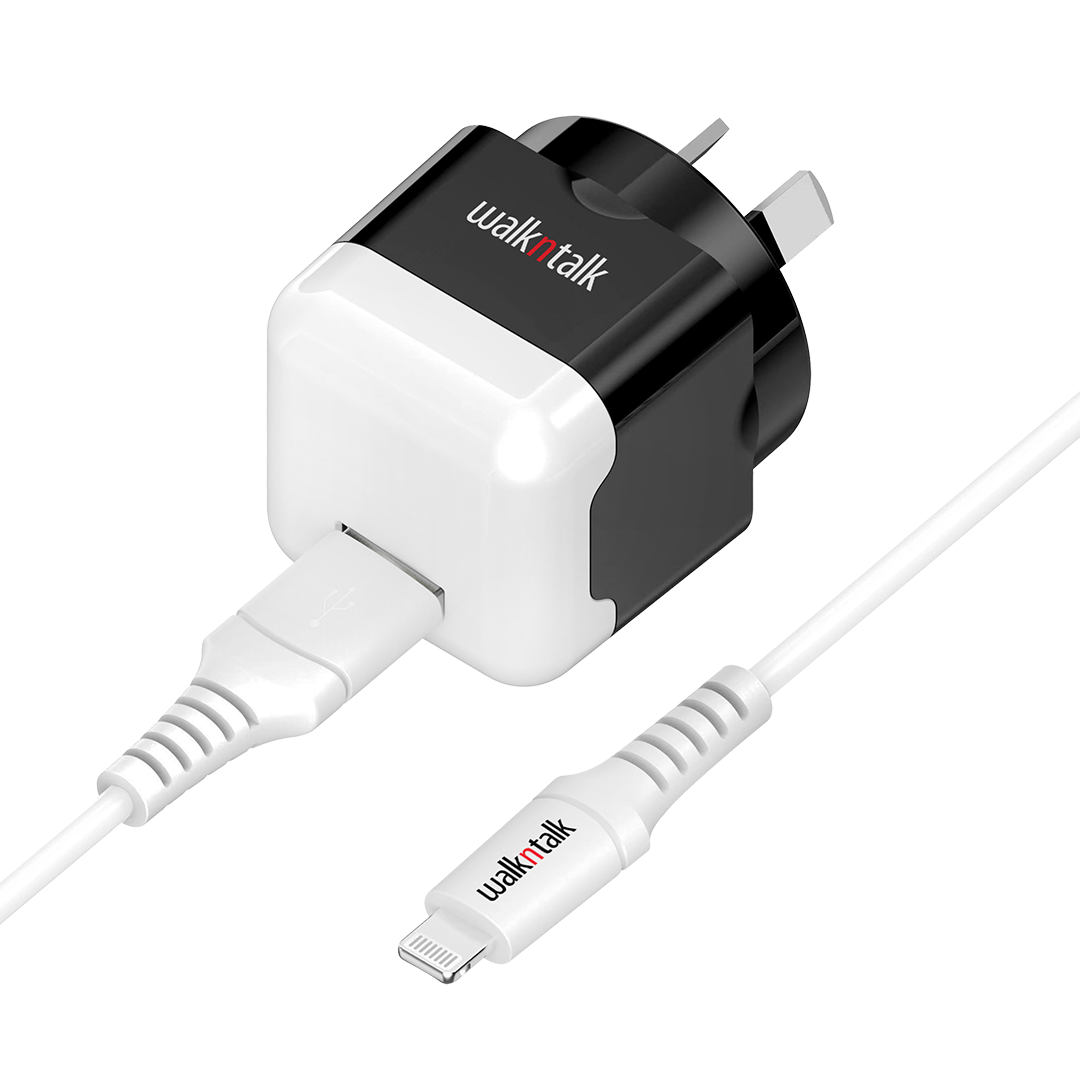 Wall Charger + Cable Lightning 2.1 Amp Apple MFI Certified Charge and Sync Cable