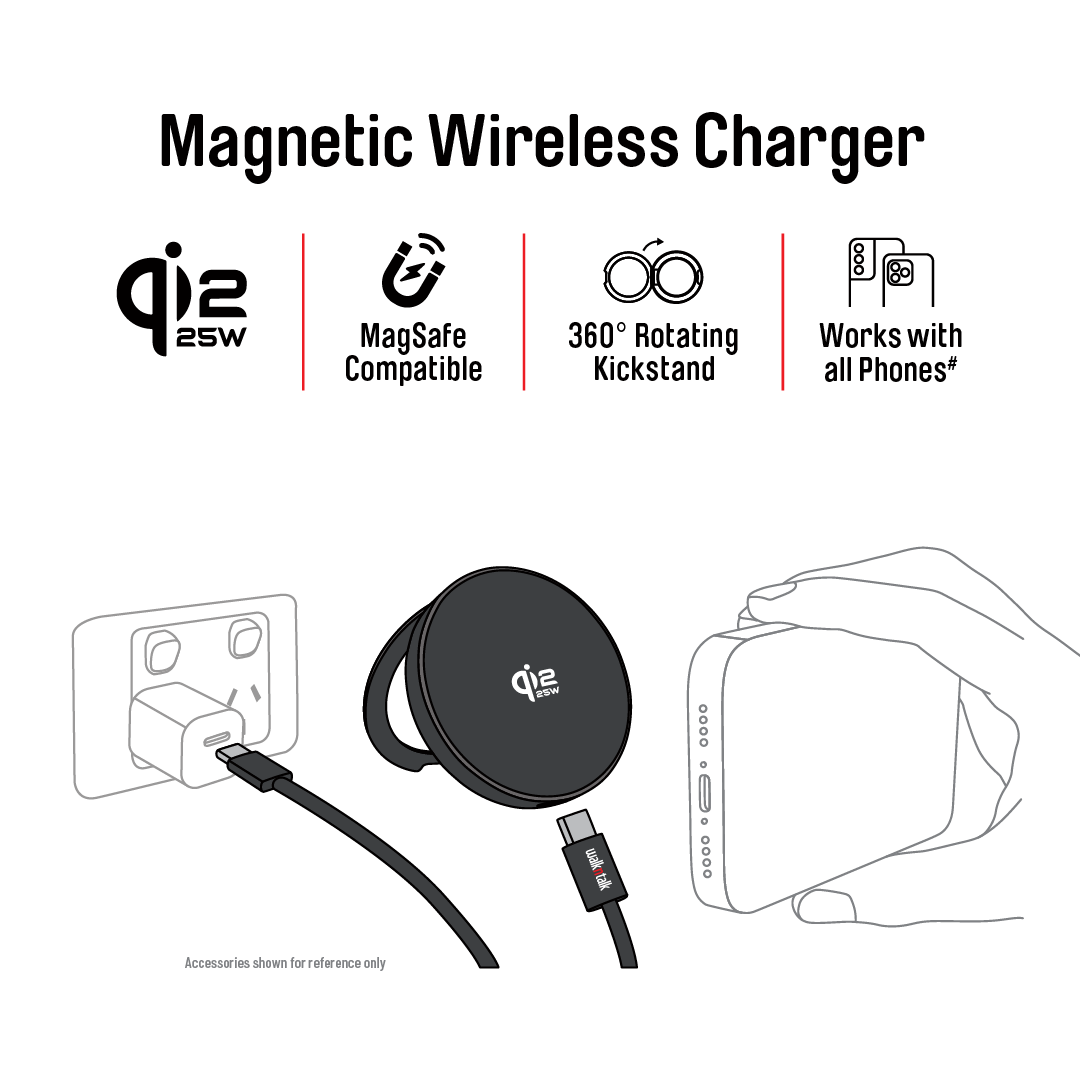 Qi2 MagSafe-Compatible Wireless Charger 25W