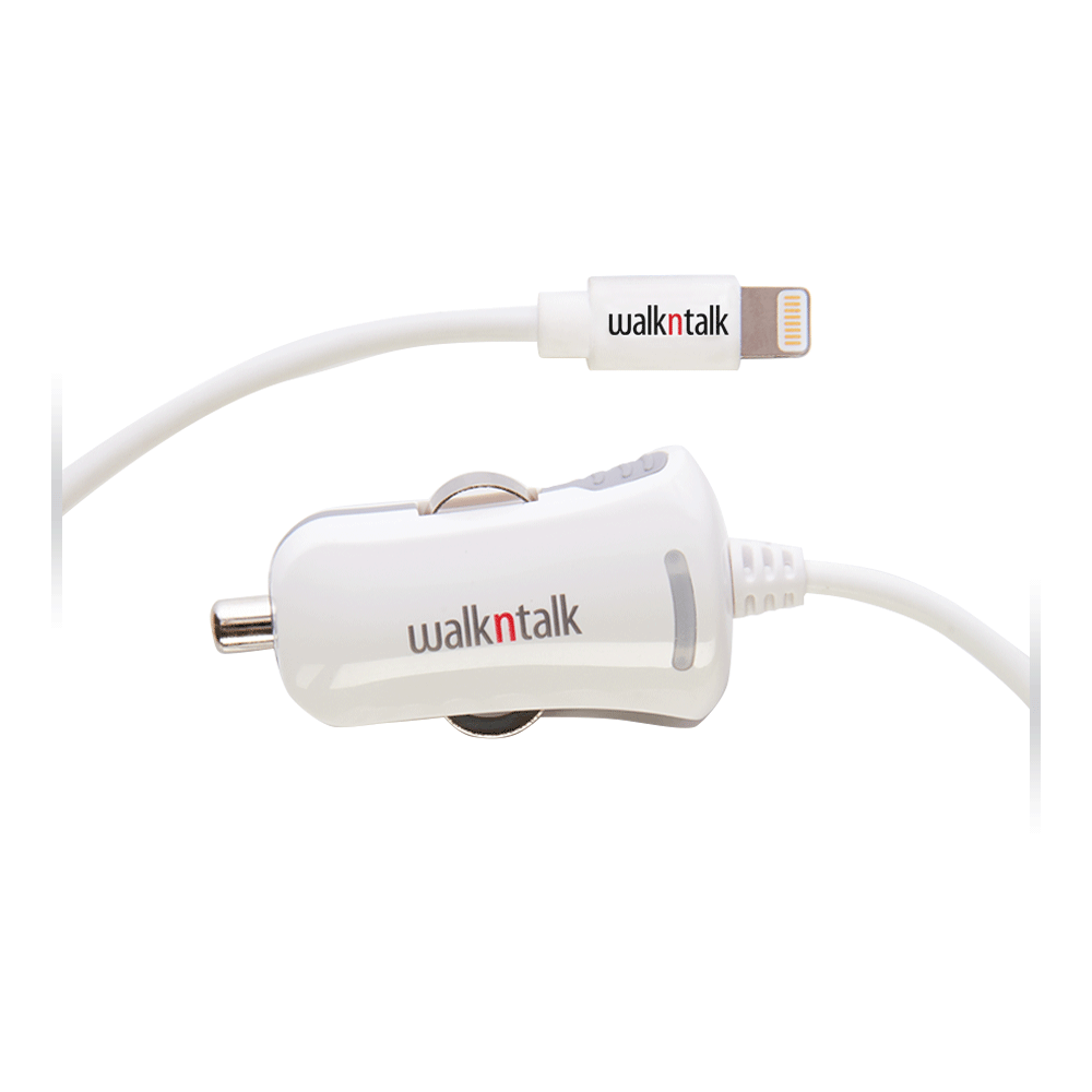 Car Charger Lightning Corded 2.4 Amp