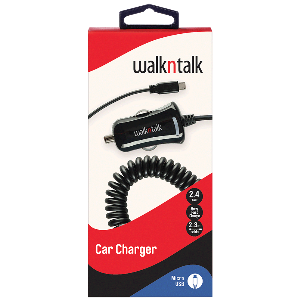 Car Charger Micro Corded 2.4 Amp